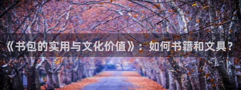 九游会vip：《书包的实用与文化价值》：
