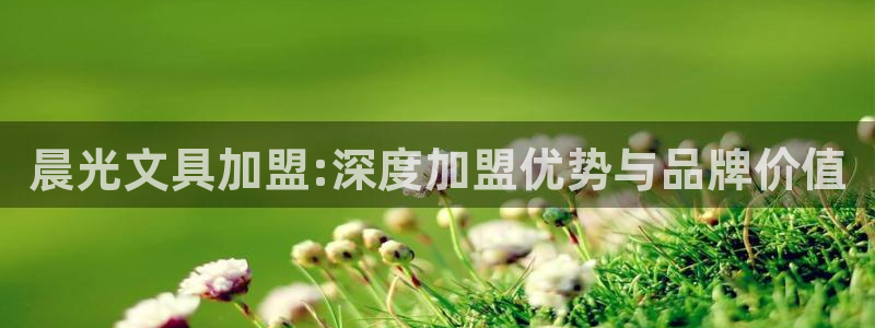 九游会现场：晨光文具加盟:深度加盟优势与
