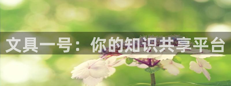 j9九游会app：文具一号：你的知识共享