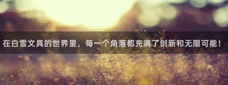 九游会官网注册账号：在白雪文具的世界里，